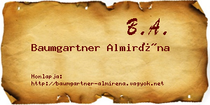 Baumgartner Almiréna névjegykártya